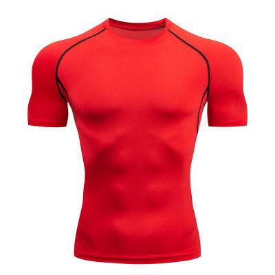 Solid color quick-drying bottoming short sleeve fitness t-shirt top - www.Shopthatapp.com