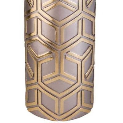 22 Tall Polyresin Decorative Vase, Weave Rose Gold Design - www.Shopthatapp.com