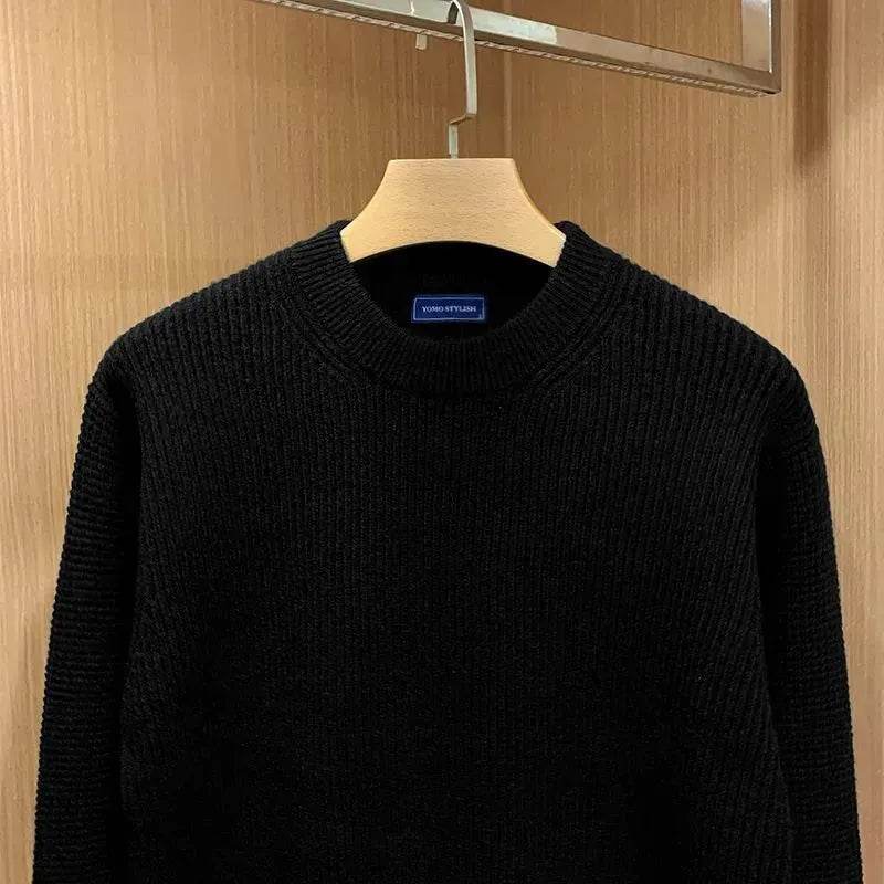 Autumn Fashion Knitted Woolen Thick Round Neck Pullover Sweater for men - www.Shopthatapp.com