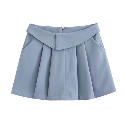 European And American Style College Style High Waist Mini Pleated Skirt - www.Shopthatapp.com