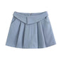 European And American Style College Style High Waist Mini Pleated Skirt - www.Shopthatapp.com