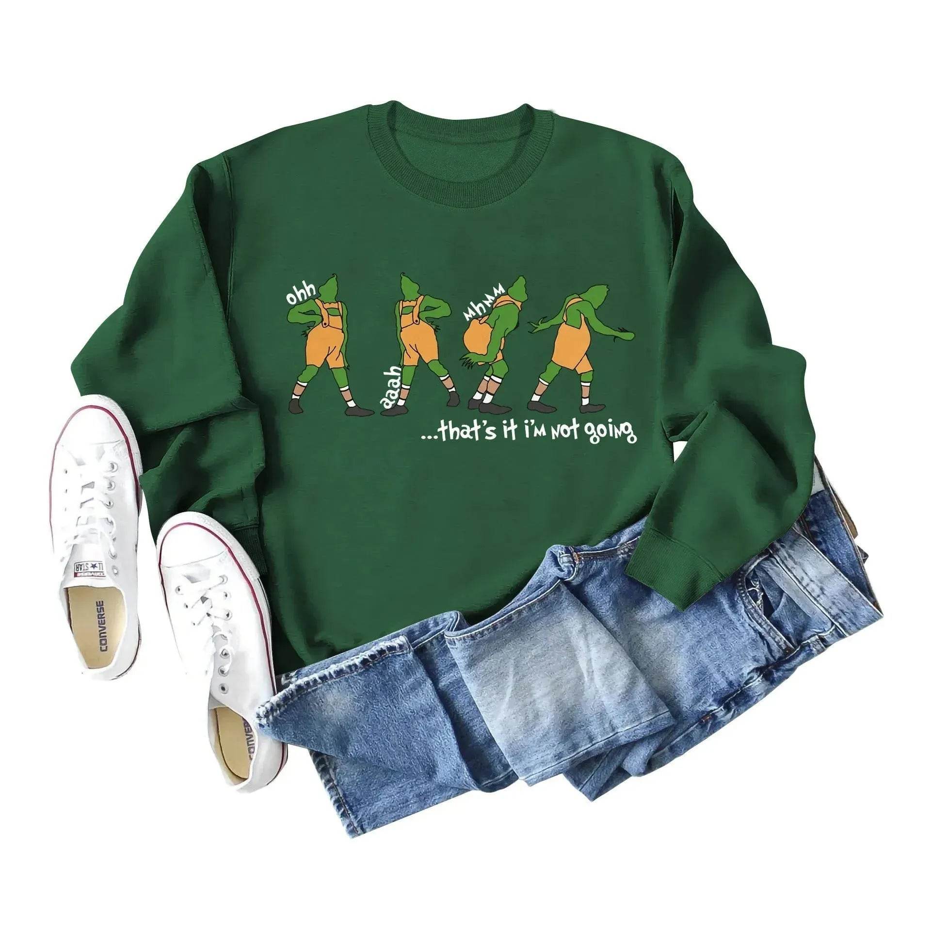 Women's Christmas Printed Long Sleeved  Pullover Sweatshirt - www.Shopthatapp.com