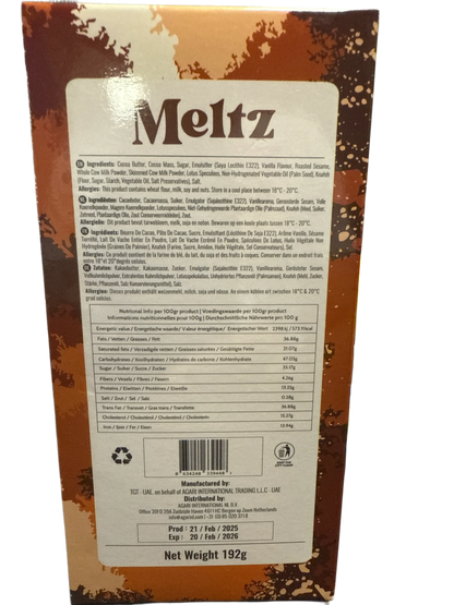 Meltz Dubai Chocolate Lotus Knafeh Flavour 192G - Dubai Edition - www.Shopthatapp.com