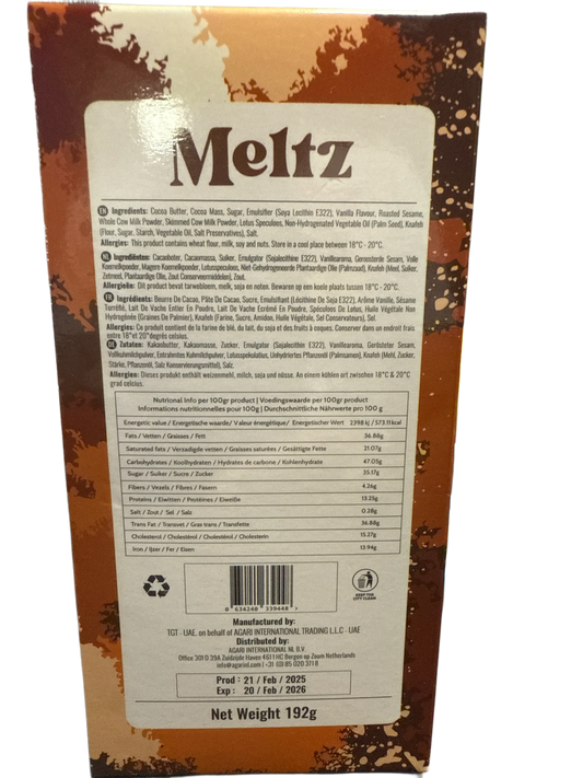Meltz Dubai Chocolate Lotus Knafeh Flavour 192G - Dubai Edition - www.Shopthatapp.com