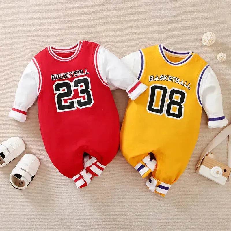 Baby One-piece Spring And Autumn Romper Baseball Uniform cloth - www.Shopthatapp.com