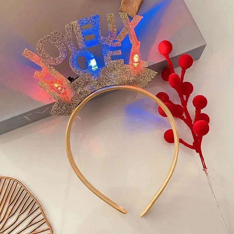 Christmas With Light Headband Snowflake Women's - www.Shopthatapp.com