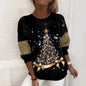 Christmas Tree Print Casual Loose Top - www.Shopthatapp.com