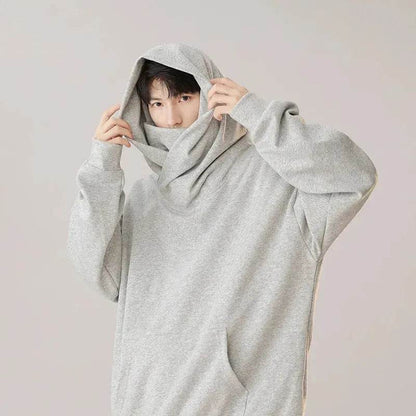 Autumn Winter Oversized Turtleneck Hoodie  Pullover for mens - www.Shopthatapp.com