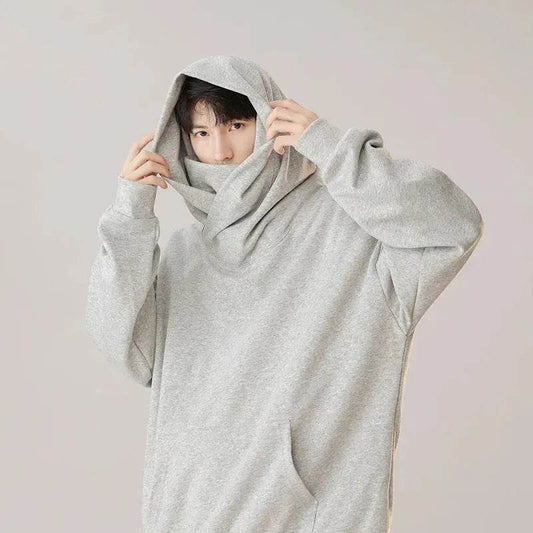 Autumn Winter Oversized Turtleneck Hoodie  Pullover for mens - www.Shopthatapp.com