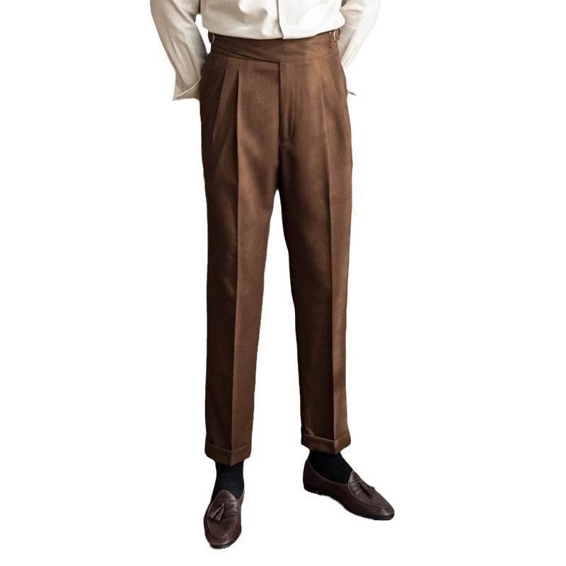 High Waist Straight leg British Business Office Work trouser for men - www.Shopthatapp.com