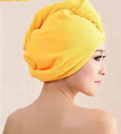 Women's Microfiber Hair Dryer Cap Absorbent Hair Towel. - www.Shopthatapp.com
