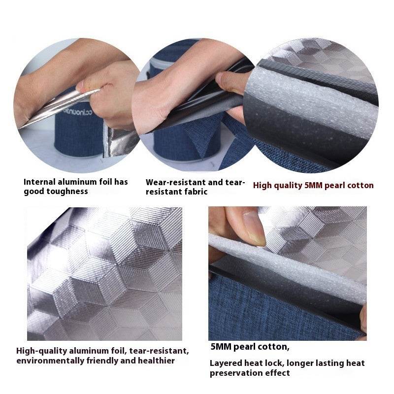 Women Fashion Thermal Insulated Denim Work Lunch Bag - www.Shopthatapp.com