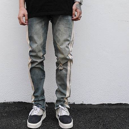 Distressed Retro Denim Jeans Pant Men - www.Shopthatapp.com