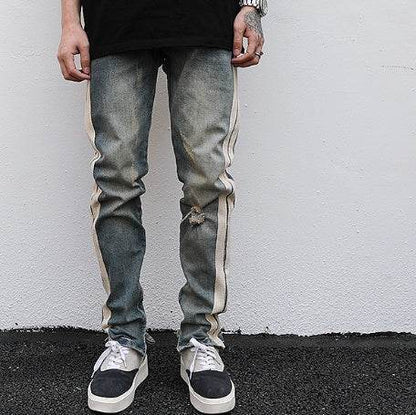 Distressed Retro Denim Jeans Pant Men - www.Shopthatapp.com