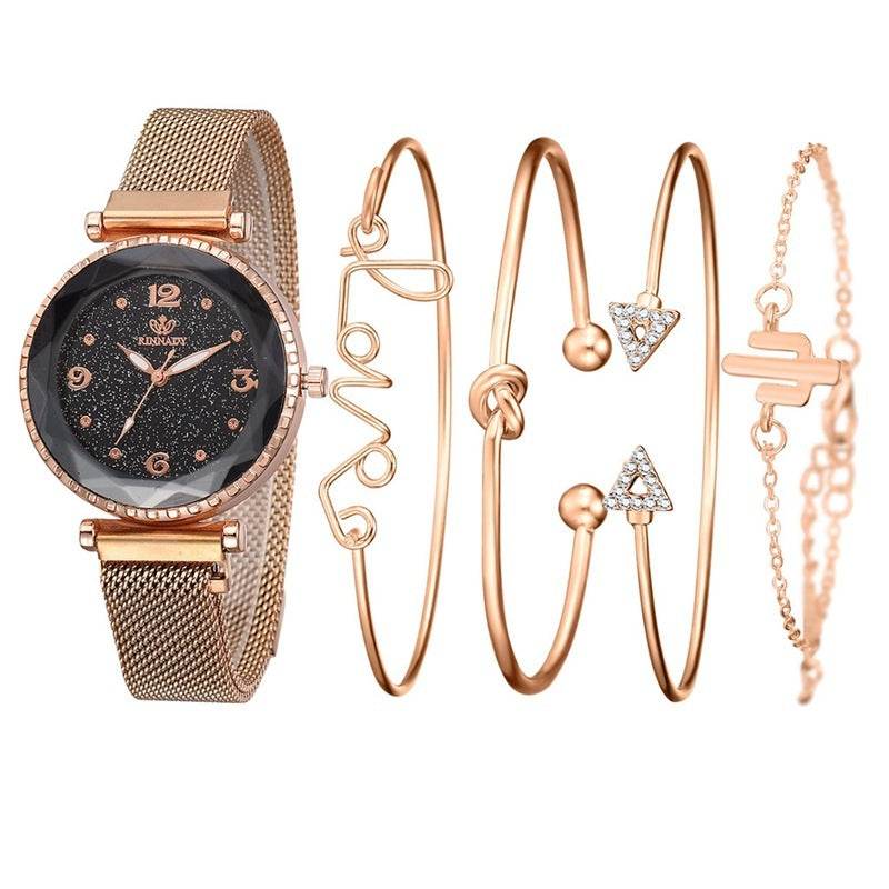 Fashion women's quartz watch bracelet bracelet set - www.Shopthatapp.com