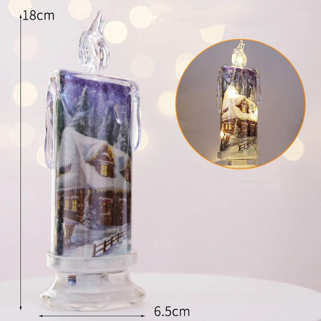 Christmas Transparent Electronic Flameless Candles Decorative Gifts - www.Shopthatapp.com
