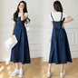 Spring And Autumn New Korean Style Casual All-matching Jeans Suspender Dress - www.Shopthatapp.com