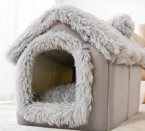 Foldable Dog House Pet Cat Bed Winter Dog Villa Sleep Kennel Removable Nest Warm Enclosed Cave Sofa Pets Supplies - www.Shopthatapp.com