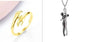 Alloy Simple Hands Hug Ring Opening Adjustable Jewelry - www.Shopthatapp.com