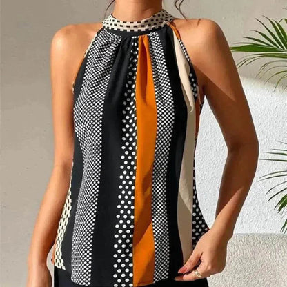 Women's Polka Dot Top Halter Neck – Classy & Elegant Style - www.Shopthatapp.com