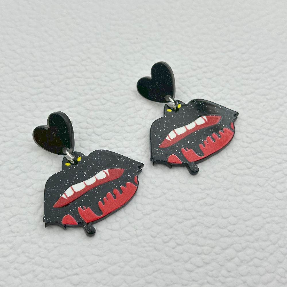 Halloween Day Ornament Colorful Ghost Eyes Funny Acrylic Earrings For Women - www.Shopthatapp.com