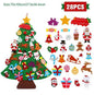 DIY Felt Christmas Tree New Year Toddler Kids Handmade Gift Toys Door Wall Hanging Ornaments Holiday Party Home Decor Set - www.Shopthatapp.com