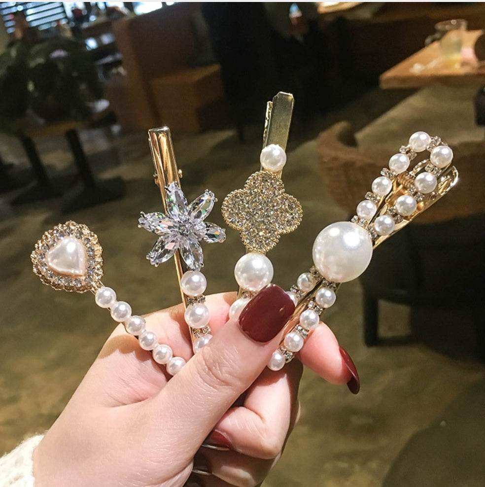 Elegant Pearl Bling Hair Clip - www.Shopthatapp.com