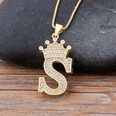 Letter Pendant with Chain - Gold - www.Shopthatapp.com