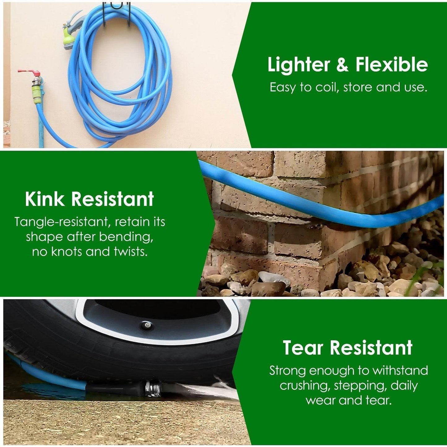 Non-Expanding Flexible Garden Hose Heavy Duty PVC Water Hose - www.Shopthatapp.com