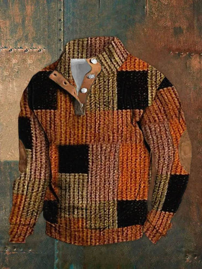 Half Button Up Sweater – Loose Fit Polyester Pullover for All Sizes - www.Shopthatapp.com