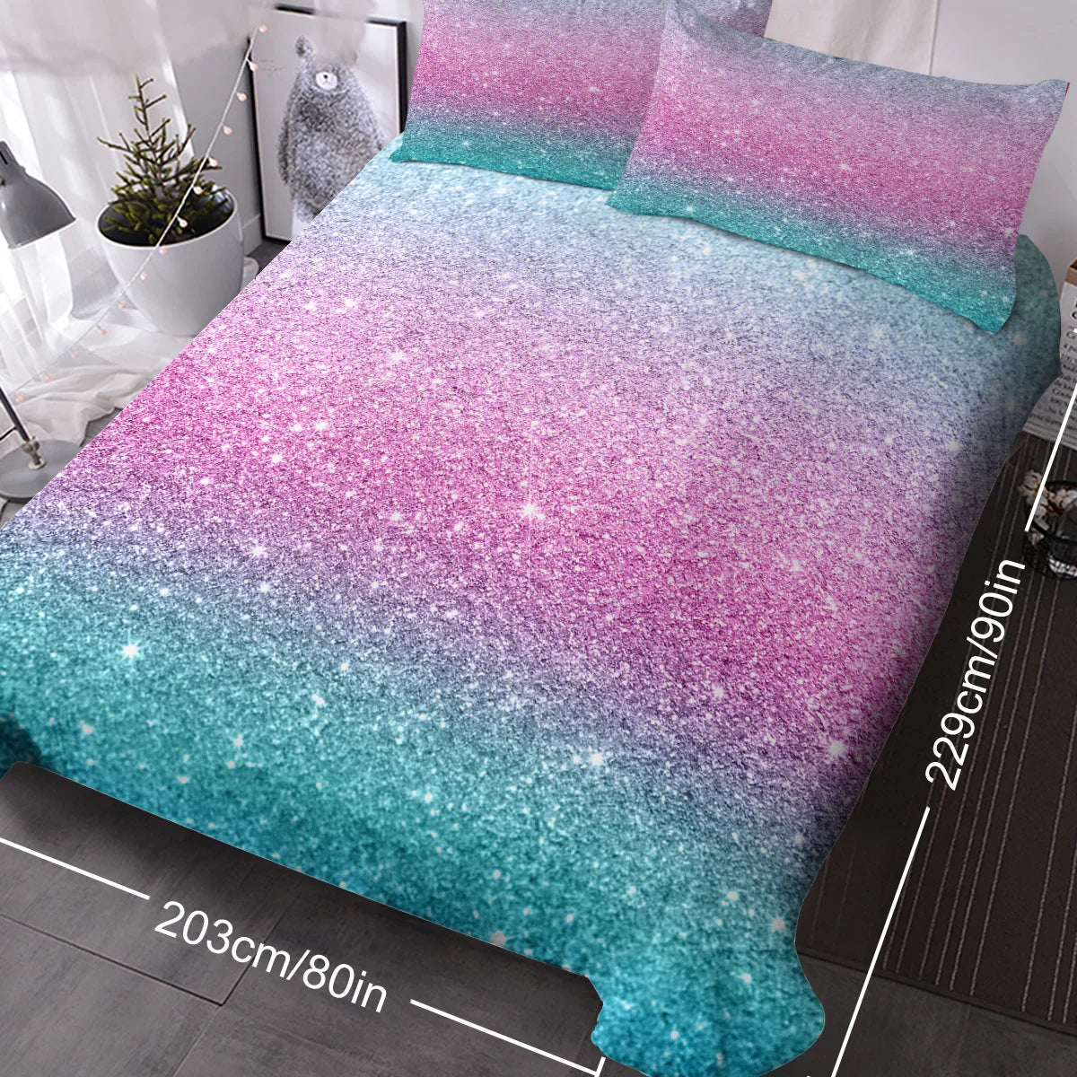 3PCS Ultra Soft Duvet Cover Set For Comforter Star Bedding Set Full Queen King Size - www.Shopthatapp.com