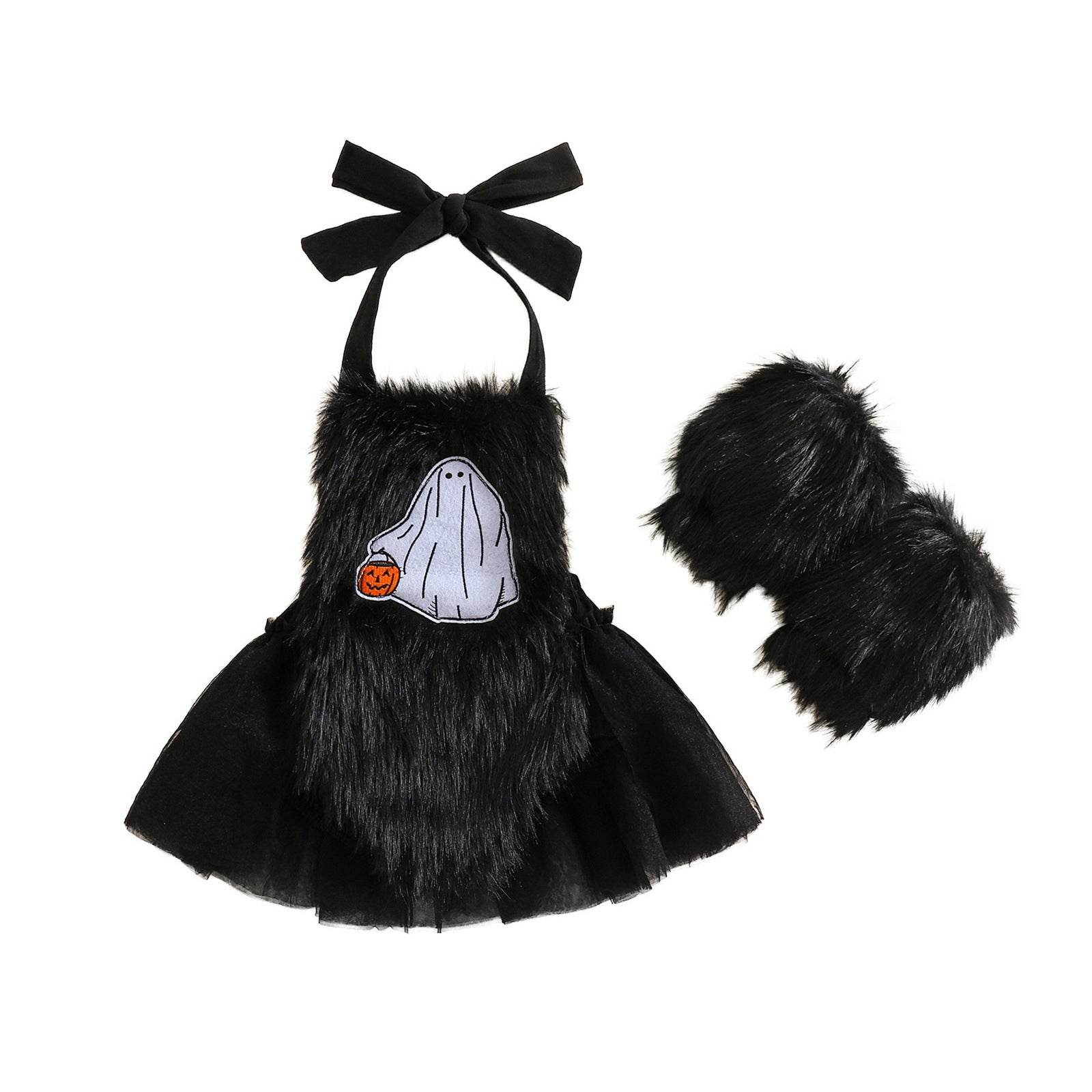 Halloween Children's Clothing Plush Girls' Cute Crawling Suit Two-piece Set - www.Shopthatapp.com