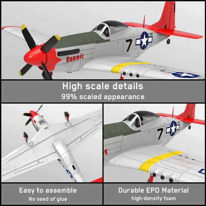 P51D Mustang 750MM Expert RC Warbird - 2.4G Remote Control