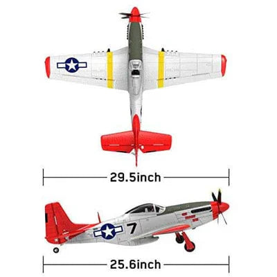 P51D Mustang 750MM Expert RC Warbird - 2.4G Remote Control
