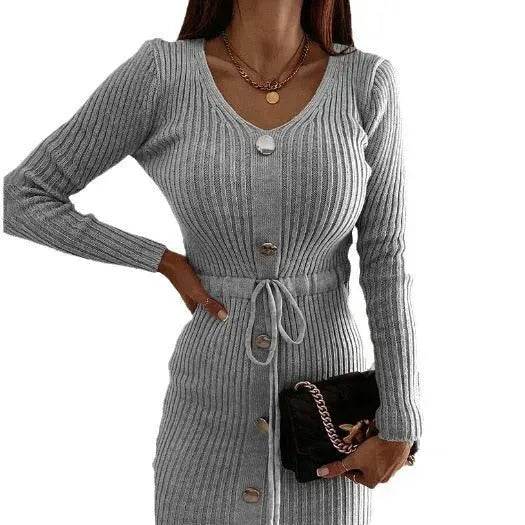 Autumn Winter Cashmere Slim fit Knitted Mini Sweater Dress - www.Shopthatapp.com