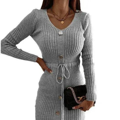 Autumn Winter Cashmere Slim fit Knitted Mini Sweater Dress - www.Shopthatapp.com