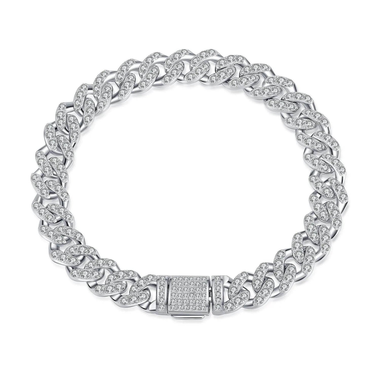 Cuban Link Chain Moissanite Bracelet - www.Shopthatapp.com