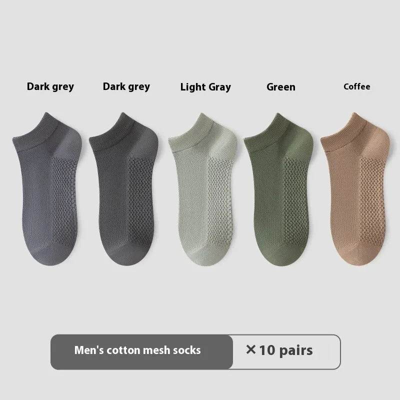 Cotton Anti-Pilling Ankle socks absorbing Invisible Tight Mesh Boat Socks - www.Shopthatapp.com