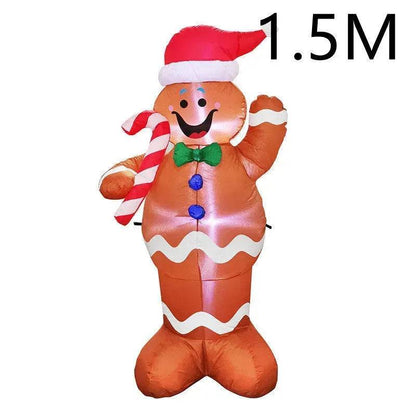 Christmas LED Lights Glowing Santa Tree Snowman Inflatable Doll Outdoor Yard Garden Decor - www.Shopthatapp.com
