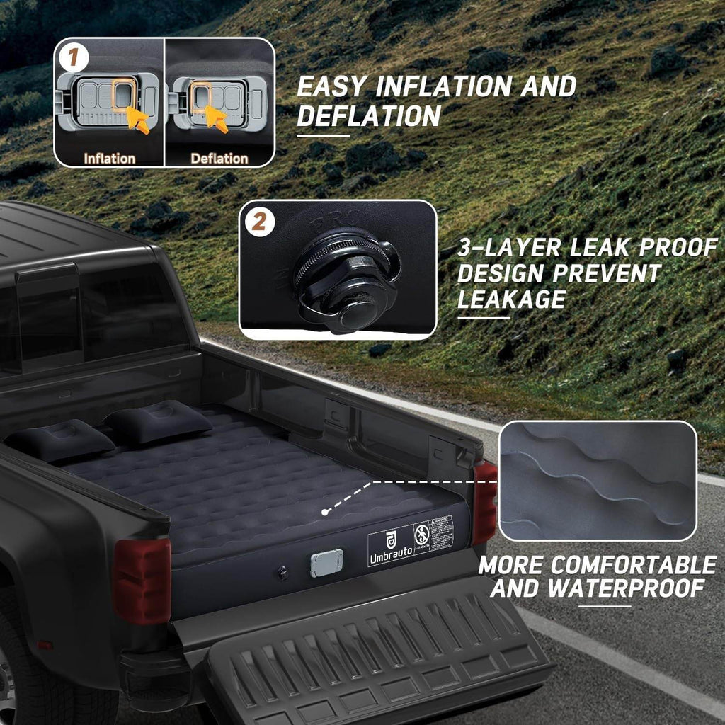Inflatable Truck Bed Outdoor Camping Air Mattress 6.0-6.5ft - www.Shopthatapp.com