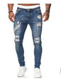 Slim fit Ripped Straight leg denim Jean Pant trousers for men - www.Shopthatapp.com