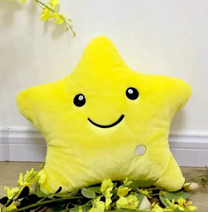 Unique Luminous Pillow Vivid Star Design LED Light Colorful Cushion Stars Plush Pillow Toys Gift For Kids Children Girl - www.Shopthatapp.com