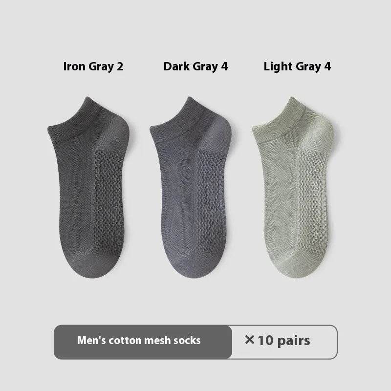 Cotton Anti-Pilling Ankle socks absorbing Invisible Tight Mesh Boat Socks - www.Shopthatapp.com