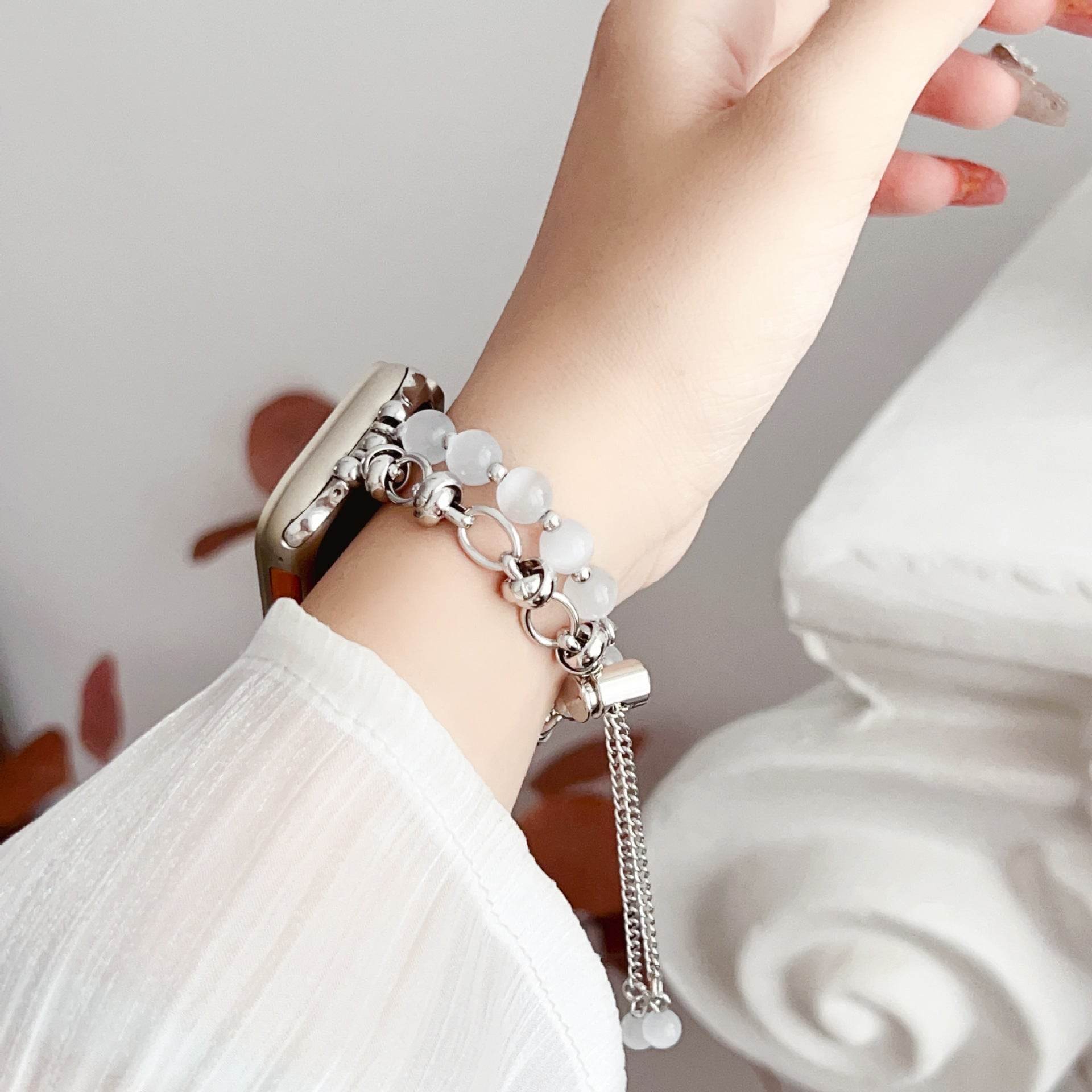 Women Fashion Smart watch Beaded Replacement Watch strap - www.Shopthatapp.com