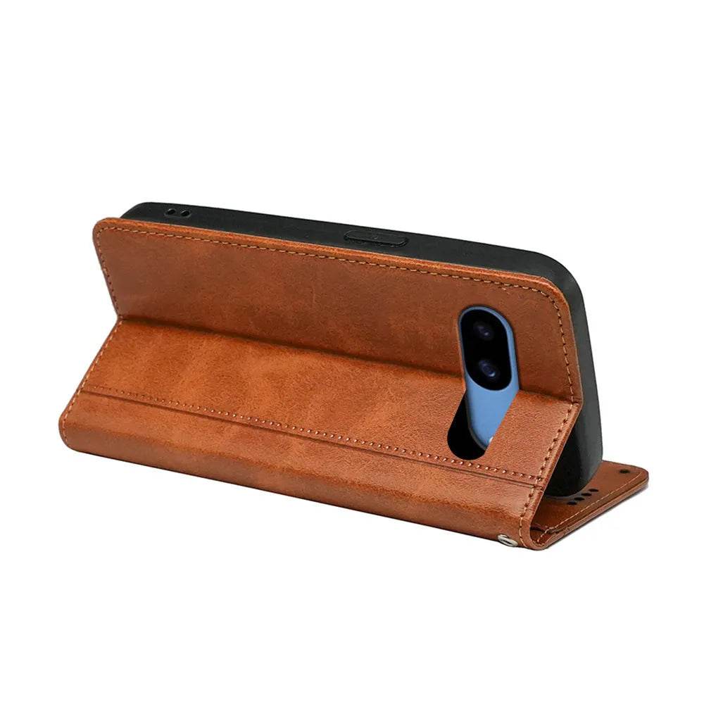 Google Phone Leather Flip Card Holder Phone Case - www.Shopthatapp.com