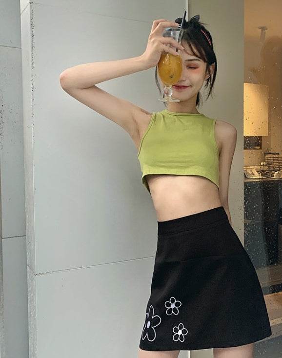 Summer Halter neck tank Tops and Skirt Outfit set - www.Shopthatapp.com