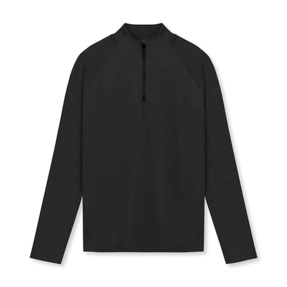 Men Quick Drying Long Sleeve Half Zip Activewear Muscle Fitted shirt Workout Gym T-shirt Top - www.Shopthatapp.com