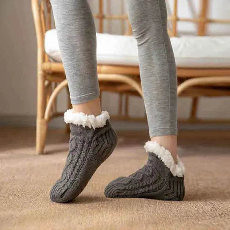Winter Knitted Plush Floor Socks Home Warm Non-slip Carpet Socks Women - www.Shopthatapp.com