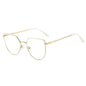 Women's Plate Anti-Blue Light Glasses Fashion Metal Large Frame - www.Shopthatapp.com