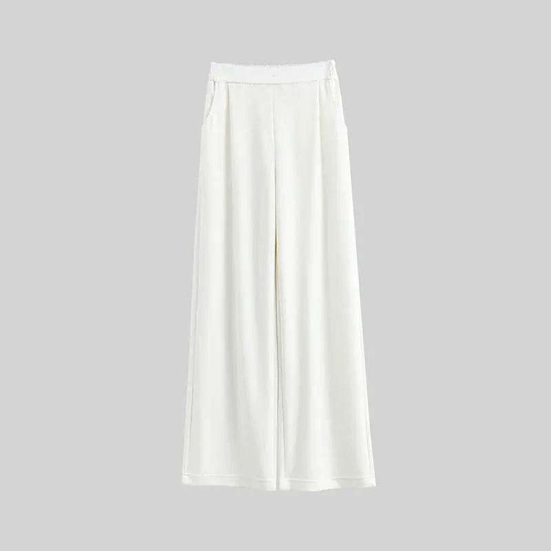 Casual Style High Waist Wide Leg Straight New Casual Pants trouser For Women - www.Shopthatapp.com